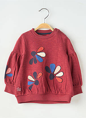 Sweat-shirt manches longues manches longues rouge BOBOLI fille