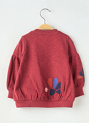 Sweat-shirt manches longues manches longues rouge BOBOLI fille