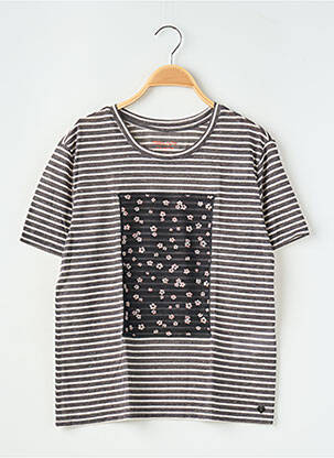 T-shirt coupe droite manches courtes noir TEDDY SMITH fille
