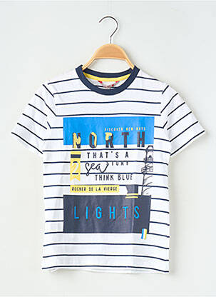 T-shirt imprimé fantaisie manches courtes blanc BOBOLI garçon