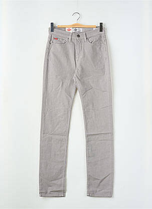 Pantalon slim fermeture zippée sous rabat boutonné gris LEE COOPER homme