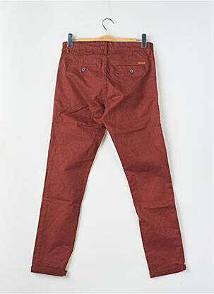 Pantalon slim fermeture zippée sous rabat boutonné rouge TEDDY SMITH homme