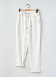 Pantalon droit taille élastique blanc TEDDY SMITH femme