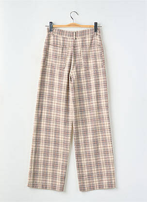 Pantalon droit fermeture zippée sous rabat boutonné beige THE KORNER femme