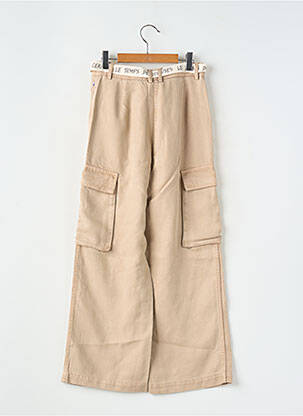 Pantalon cargo coupe droite beige LE TEMPS DES CERISES fille