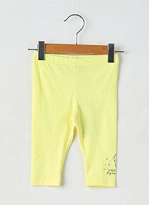 Legging sérigraphie taille élastique jaune 3 POMMES fille