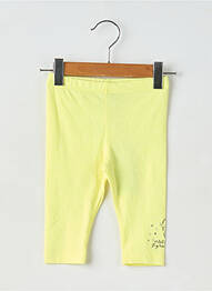Legging sérigraphie taille élastique jaune 3 POMMES fille