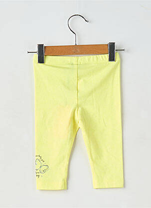 Legging sérigraphie taille élastique jaune 3 POMMES fille