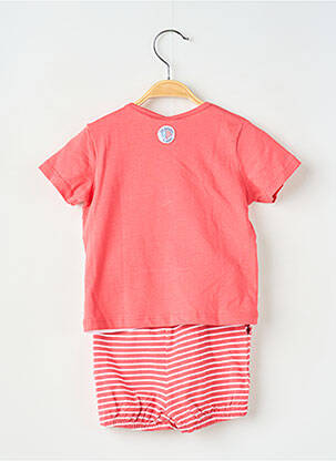 Ensemble short manches courtes rose BOBOLI fille