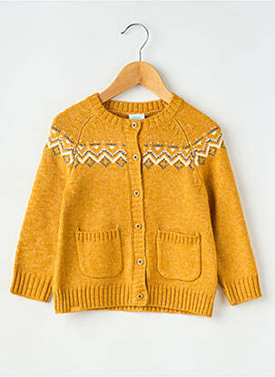 Gilet manches longues jaune BOBOLI pour fille
