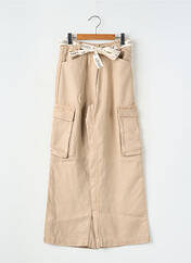 Pantalon cargo beige LE TEMPS DES CERISES pour fille seconde vue