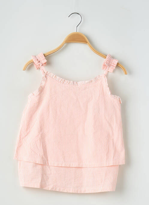 Top imprimé fantaisie fines bretelles orange BOBOLI fille