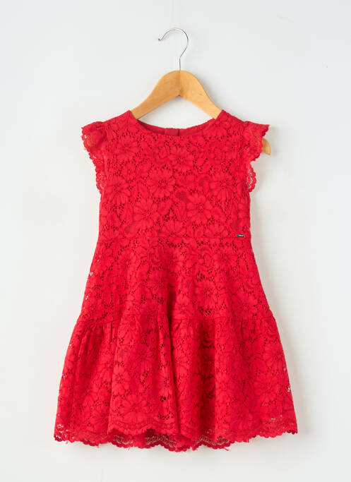 Robe mi-longue rouge MAYORAL pour fille
