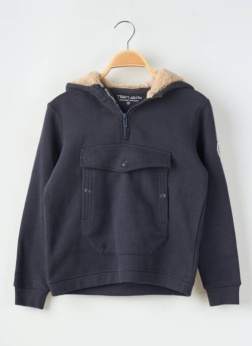 Sweat-shirt à capuche bleu TEDDY SMITH pour garçon