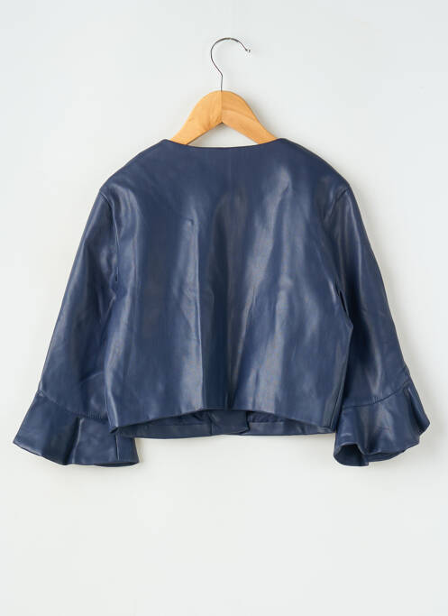 Veste simili cuir bleu MAYORAL pour fille