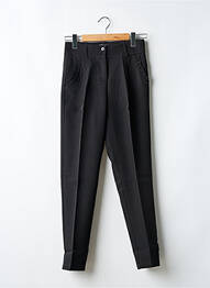 Pantalon slim tissage popeline taille normale noir MOLLY BRACKEN femme