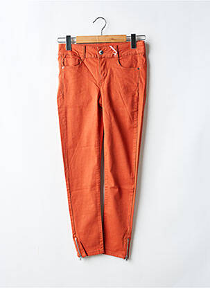 Pantalon slim tissage popeline taille normale orange LPB femme
