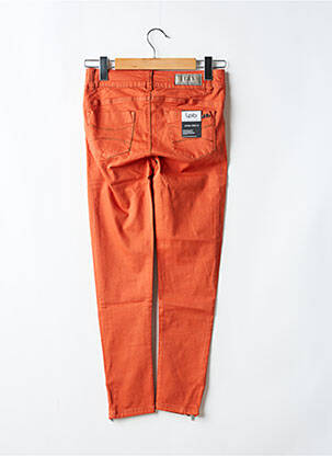 Pantalon slim tissage popeline taille normale orange LPB femme
