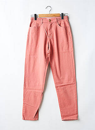 Pantalon slim tissage popeline taille normale rose LOLA ESPELETA femme