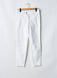 Pantalon slim tissage popeline taille normale blanc LPB femme
