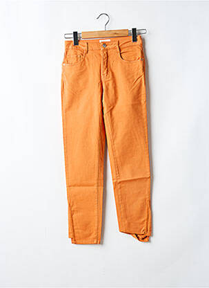 Pantalon slim tissage popeline taille normale orange LOLA ESPELETA femme