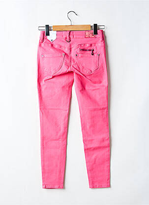 Pantalon slim tissage popeline taille normale rose FREEMAN T.PORTER femme