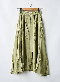 Jupe longue coupe fluide vert ORFEO femme