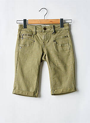 Bermuda tissage popeline taille normale vert FREEMAN T.PORTER femme