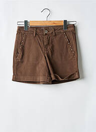 Short fermeture zippée sous rabat boutonné taille normale marron LOLA ESPELETA femme
