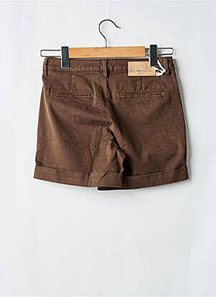 Short fermeture zippée sous rabat boutonné taille normale marron LOLA ESPELETA femme