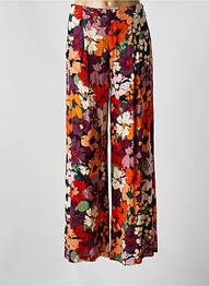Pantalon droit tissage popeline taille normale violet ORFEO femme