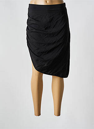 Jupe mi-longue fermeture zip latéral noir SCHOOL RAG femme