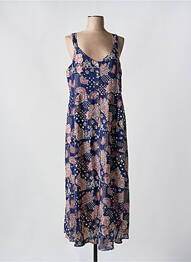 Robe longue imprimé fantaisie sans manche bleu LOLA ESPELETA femme
