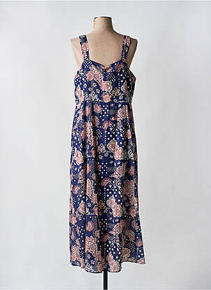 Robe longue imprimé fantaisie sans manche bleu LOLA ESPELETA femme