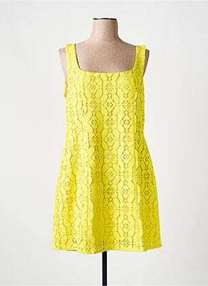 Robe courte jaune DESIGUAL pour femme
