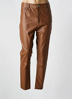 Pantalon slim poches marron NINA CARTER femme