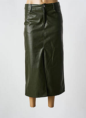 Jupe longue coupe droite vert GRACIELA femme