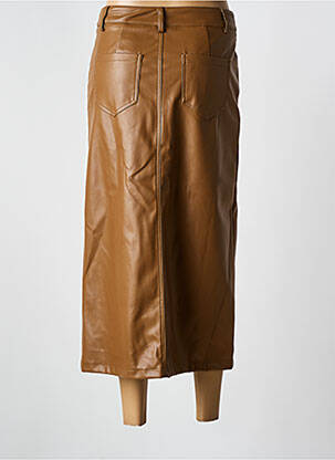 Jupe longue coupe droite marron GRACIELA femme