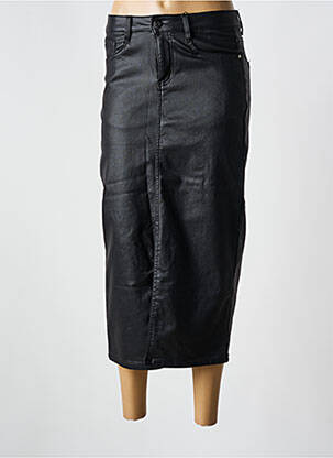 Jupe longue coupe droite noir NINA CARTER femme