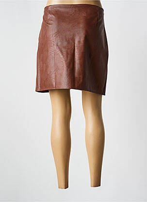 Jupe courte coupe droite marron ADILYNN femme