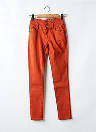 Pantalon slim poches orange C'EST BEAU LA VIE femme