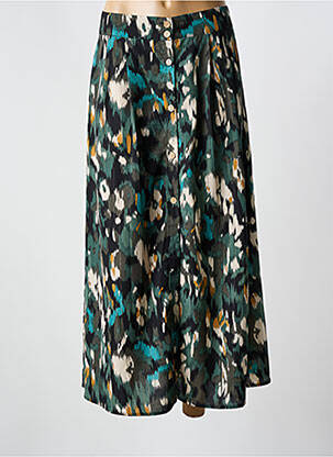 Jupe mi-longue vert MAELLE pour femme