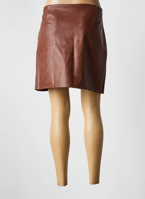 Jupe courte marron ADILYNN pour femme