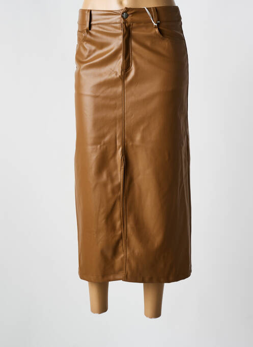 Jupe longue marron GRACIELA pour femme