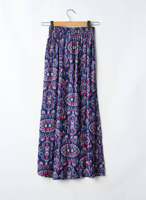 Jupe mi-longue bleu C'EST BEAU LA VIE pour femme