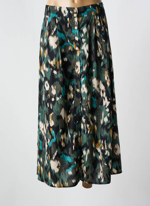 Jupe mi-longue vert MAELLE pour femme