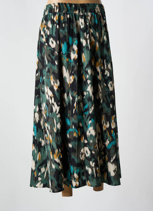Jupe mi-longue vert MAELLE pour femme