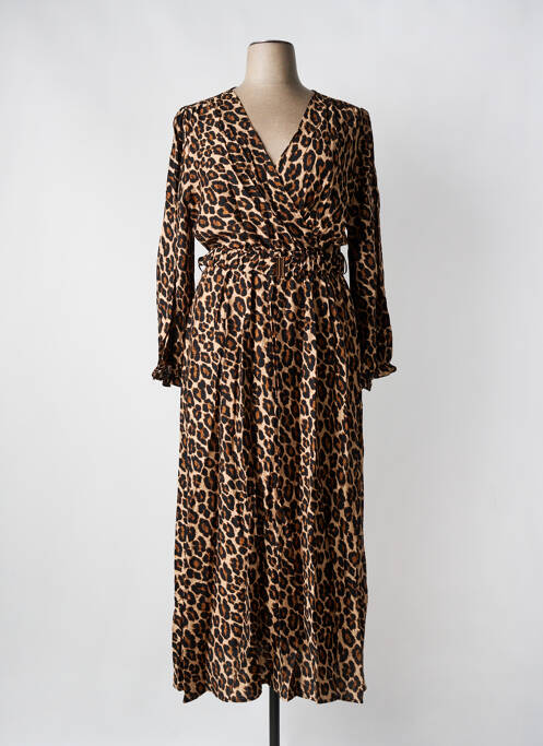 Robe longue beige BY ONE pour femme