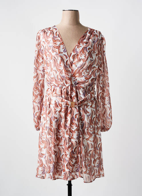 Robe mi-longue marron MAELLE pour femme