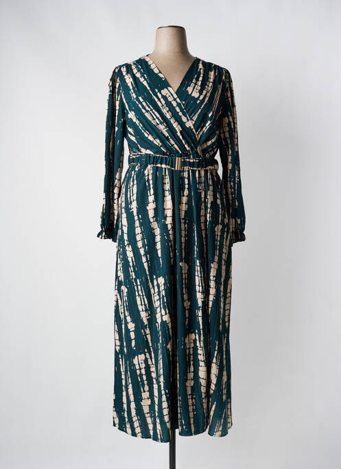 Robe mi-longue vert MAELLE pour femme